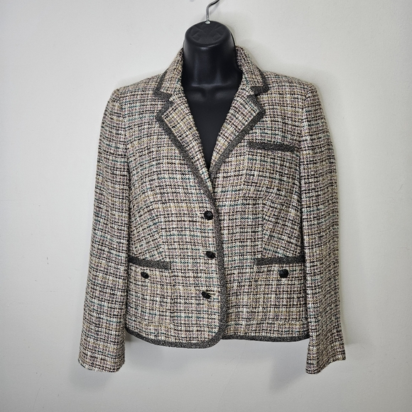 Brooks Brothers Jackets & Blazers - Brooks Brothers Tweed Jacket Blazer  Sz 2 Multicolor Textured Corporate  Preppy